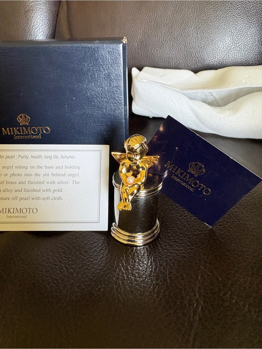 Mikimoto Angel PEARL Card Holder - Original Japan Presentation Box.
With Papers.
